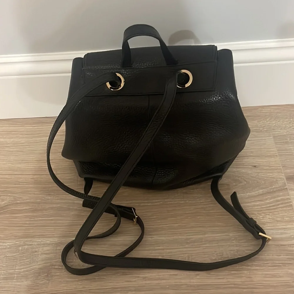 Kate Spade Black Leather Backpack - Picture 2 of 4